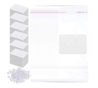 PATIKIL Earring Display Cards, 300 Pcs Jewelry Hanging Earring Display Holder Card with 300 Pcs Clear Bags 300 Pcs Earring Backs for Selling Earrings Ear Studs, White