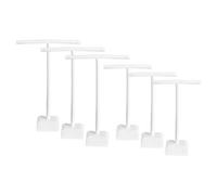 PATIKIL Earring Display Stands, 6pcs Earring Holder Earring Stand Storage Organizer Acrylic Necklace T Rack for Jewelry Photography Necklace,White