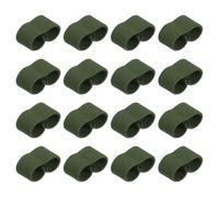 PATIKIL Elastic Belt Keepers, 16 Pack Strap Organizers Web Belt Loop Stays Backpack Strap Holder for 1.6" Wide Belts/Straps, Green