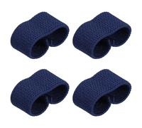PATIKIL Elastic Belt Keepers, 4 Pack Strap Organizers Web Belt Loop Stays Backpack Strap Holder for 1.6" Wide Belts/Straps, Navy Blue