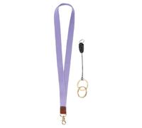 PATIKIL Elastic Lanyard for Keys, Cute Keychain Neck Lanyard for Women Men Teacher Long Keychain Braid Strap for ID Badge Wallet Phone Card Business Office, Light Purple