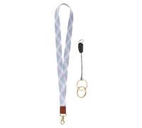 PATIKIL Elastic Lanyard for Keys, Cute Keychain Neck Lanyard for Women Men Teacher Long Keychain Braid Strap for ID Badge Wallet Phone Card Business Office, Pink Blue Purple