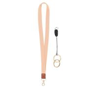 PATIKIL Elastic Lanyard for Keys, Cute Keychain Neck Lanyard for Women Men Teacher Long Keychain Braid Strap for ID Badge Wallet Phone Card Business Office, Pink