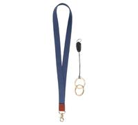 PATIKIL Elastic Lanyard for Keys, Cute Keychain Neck Lanyard for Women Men Teacher Long Keychain Braid Strap for ID Badge Wallet Phone Card Business Office, Cold Blue