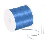 PATIKIL Elastic String for Bracelets, 0.8mm x 131-Yard Stretchy Bracelet String Stretch Bead Cord for Seed Beads, Jewelry and Bracelets Making, Sky Blue
