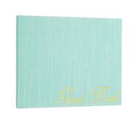 PATIKIL Elegant Guestbook, 9"x7" Fabric Wedding Guest Book Stylish Sign in Book with 50 Blank 120GSM Paper for Receptions Birthdays Funerals Special Events, Green