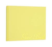 PATIKIL Elegant Guestbook, 9"x7" Offset Paper Wedding Guest Book Stylish Sign in Book with 50 Blank 120GSM Paper for Receptions Birthdays Funerals Special Events, Light Yellow