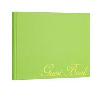 PATIKIL Elegant Guestbook, 9"x7" PU Leather Wedding Guest Book Stylish Sign in Book with 50 Blank 120GSM Paper for Receptions Birthdays Funerals Special Events, Grass Green