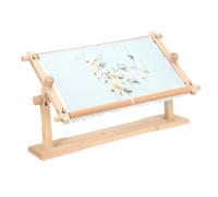 PATIKIL Embroidery Hoop Stand, Adjustable Rotated Beech Wood Cross Stitch Stand Holder Scroll Frame for DIY Art Craft, Sewing, Needlework Projects