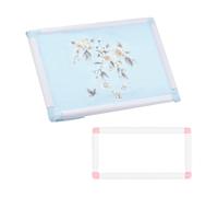 PATIKIL Embroidery Hoops Universal Clip Embroidery Hoop Frame Reusable Square Rectangle Plastic Clip Frame Embroidery Hoop for Art Craft Sewing (17x11Inch), Pink