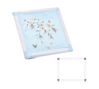 PATIKIL Embroidery Hoops Universal Clip Embroidery Hoop Frame Reusable Square Rectangle Plastic Clip Frame Embroidery Hoop for Art Craft Sewing (6x6Inch), Dark Blue