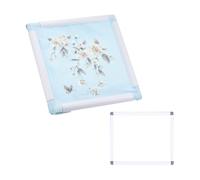 PATIKIL Embroidery Hoops Universal Clip Embroidery Hoop Frame Reusable Square Rectangle Plastic Clip Frame Embroidery Hoop for Art Craft Sewing (17x17Inch), Dark Blue