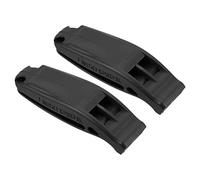 PATIKIL Emergency Whistles, 2 Pack Safety Whistle with Lanyard Super Loud Marine Water Survival Whistle for Kayaking Boating Hiking, Black