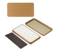 PATIKIL Empty Watercolor Palette, Metal Watercolor Tin with 40pcs Half Pans and Magnetic Sticker Paint Case with Lid Paint Box for Travel Gouache, Rose Gold