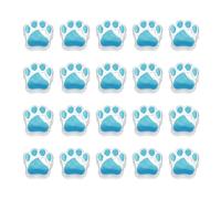 PATIKIL Enamel Paw Print Charms, Alloy Dog Cat Paw Pendant Beads Cute Animal Footprint Loose Large Hole Beads for DIY Jewelry Making Craft Bracelet Necklace-20Pcs(Blue)