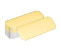 PATIKIL Engraved Name Plate, 12 Pcs 3" x 1" Picture Frame Label Art Tag Personalized Name Plaque Trophy Plates with Adhesive Backing for Laser Engraving DIY Craft Nameplate, Silver/Gold