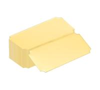 PATIKIL Engraved Name Plate, 24 Pcs 4" x 2" Picture Frame Label Art Tag Personalized Name Plaque Trophy Plates with Adhesive Backing for Laser Engraving DIY Craft Nameplate, Gold Tone