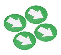 PATIKIL Enter Sign with Arrow 6 Inch, 4 Pack Round Green Entry Symbol with White Arrow for Supermarket Wall Direction