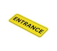 PATIKIL ENTRANCE Sign, Acrylic 6"x2" Self Adhesive Door Sticker Wall Mounting Sign for Office Business Home, Yellow