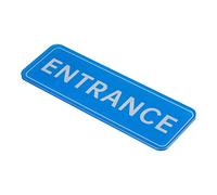 PATIKIL ENTRANCE Sign, Acrylic 9"x3" Self Adhesive Door Sticker Wall Mounting Sign for Office Business Home, Blue