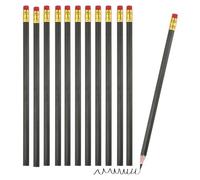 PATIKIL Erasable Colored Pencils, 12 Pcs Oil Color Pencils with Erasers Hexagonal Rod Wooden Colored Pencils for Tests Marking Grading Art Painting, Black