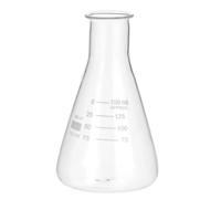 PATIKIL Erlenmeyer Flask, 150ml 5.1oz Narrow Mouth Graduated Flasks Borosilicate Glass with Printed Graduation for Lab Experiment Chemistry Science Study