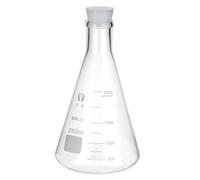 PATIKIL Erlenmeyer Flask, 2000ml 67.6oz Narrow Mouth Graduated Flasks with Silicone Stopper Borosilicate Glass Flasks with Printed Graduation for Lab Experiment Chemistry Science