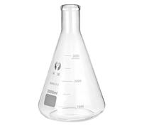 PATIKIL Erlenmeyer Flask, 3000ml 101.4oz Narrow Mouth Graduated Flasks Borosilicate Glass with Printed Graduation for Lab Experiment Chemistry Science Study
