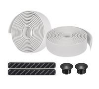 PATIKIL EVA Bike Handlebar Tape, 1 Pair Soft Bicycle Bar Tape One Size with End Plugs & Adhesive Backs for Road Cycling Folding, White