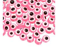 PATIKIL Evil Eye Beads, 110 Pcs 6mm Flat Round Evil Eye Charm for DIY Bracelet Earring Necklace Jewelry Craft Making, Pink