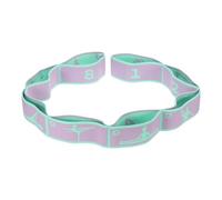 PATIKIL Exercise Bands, 33.5 Inch Yoga Stretching Strap Latin Elastic Bands for Physical Dance Stretch Pilates Resistance Bands for Working Out, Green/Purple