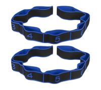 PATIKIL Exercise Bands, 35.4 Inch 2 Pcs Yoga Stretching Strap Latin Elastic Bands for Physical Dance Stretch Pilates Resistance Bands for Working Out, Blue/Black