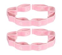 PATIKIL Exercise Bands, 35.4 Inch 2 Pcs Yoga Stretching Strap Latin Elastic Bands for Physical Dance Stretch Pilates Resistance Bands for Working Out, Pink