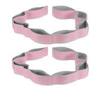 PATIKIL Exercise Bands, 35.4 Inch 2 Pcs Yoga Stretching Strap Latin Elastic Bands for Physical Dance Stretch Pilates Resistance Bands for Working Out, Gray/Pink
