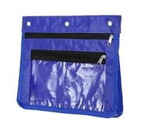 PATIKIL Expandable Pencil Pouch for 3 Rings Binder, 1 Pack Oxford Cloth Large Capacity Zipper Binder Pouch Pencil Case for Office Home, Dark Blue