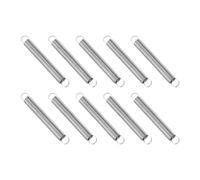 PATIKIL Extension Spring, 10pcs Wire Diameter 0.3mm, OD 3mm, Free Length 25mm 304 Stainless Steel Dual Hook Tension Springs for Lawn Tractor Home Repairs DIY, Silver