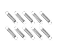 PATIKIL Extension Spring, 10pcs Wire Diameter 0.4mm, OD 4mm, Free Length 20mm 304 Stainless Steel Dual Hook Tension Springs for Lawn Tractor Home Repairs DIY, Silver