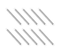 PATIKIL Extension Spring, 10pcs Wire Diameter 0.4mm, OD 4mm, Free Length 50mm 304 Stainless Steel Dual Hook Tension Springs for Lawn Tractor Home Repairs DIY, Silver