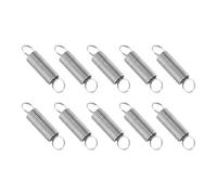 PATIKIL Extension Spring, 10pcs Wire Diameter 0.5mm, OD 5mm, Free Length 20mm 304 Stainless Steel Dual Hook Tension Springs for Lawn Tractor Home Repairs DIY, Silver