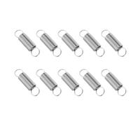 PATIKIL Extension Spring, 10pcs Wire Diameter 0.6mm, OD 6mm, Free Length 20mm 304 Stainless Steel Dual Hook Tension Springs for Lawn Tractor Home Repairs DIY, Silver