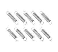 PATIKIL Extension Spring, 10pcs Wire Diameter 0.6mm, OD 6mm, Free Length 30mm 304 Stainless Steel Dual Hook Tension Springs for Lawn Tractor Home Repairs DIY, Silver
