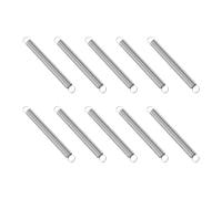 PATIKIL Extension Spring, 10pcs Wire Diameter 0.6mm, OD 6mm, Free Length 60mm 304 Stainless Steel Dual Hook Tension Springs for Lawn Tractor Home Repairs DIY, Silver