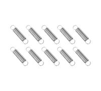 PATIKIL Extension Spring, 10pcs Wire Diameter 0.8mm, OD 8mm, Free Length 30mm 304 Stainless Steel Dual Hook Tension Springs for Lawn Tractor Home Repairs DIY, Silver