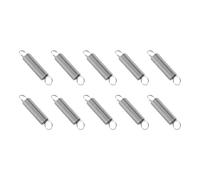PATIKIL Extension Spring, 10pcs Wire Diameter 0.8mm, OD 8mm, Free Length 40mm 304 Stainless Steel Dual Hook Tension Springs for Lawn Tractor Home Repairs DIY, Silver