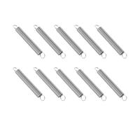 PATIKIL Extension Spring, 10pcs Wire Diameter 0.8mm, OD 8mm, Free Length 60mm 304 Stainless Steel Dual Hook Tension Springs for Lawn Tractor Home Repairs DIY, Silver