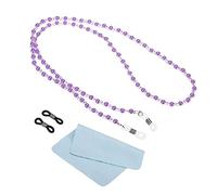 PATIKIL Eyeglass Chains for Women, Stylish Glasses Chain Sunglass Strap Glasses Beaded String Holder with Loops Ends for Reading Blue Light Glasses, Purple