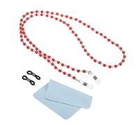 PATIKIL Eyeglass Chains for Women, Stylish Glasses Chain Sunglass Strap Glasses Beaded String Holder with Loops Ends for Reading Blue Light Glasses, Red
