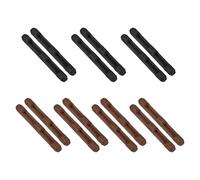 PATIKIL Eyeglass Ear Cushions, 7 Pairs Silicone Glasses Ear Grip Hooks Anti-Slip Eyeglass Temple Tips Sleeve Nose Pads for 3-10mm Glasses Comfort Sport, Black/Brown