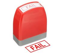 PATIKIL Fail Notice Stamp Self Inking, Red Ink Office Pre Inked Message Stamp for Business, Red