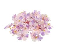 PATIKIL Fake Flower Heads for Crafts, 30 Pcs Faux Flower Bulk Mini Artificial Silk Flowers Embellishments Cherry Blossom for Wreath Wedding Party Decoration, Light Purple